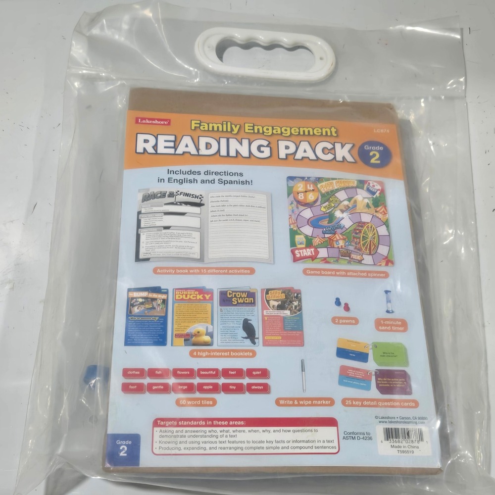 Lakeshore Family Engagement Reading Pack Grade 2 LC874 direction English Spanish